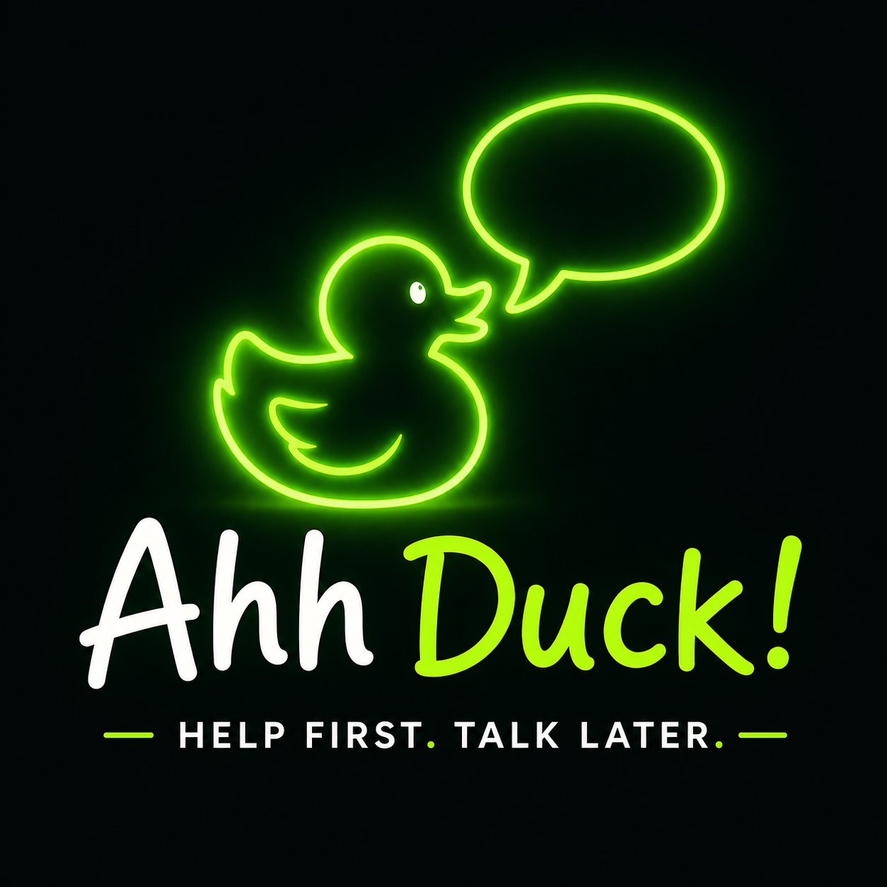 The Ahh Duck — a rubber duck that signals 'I need support'